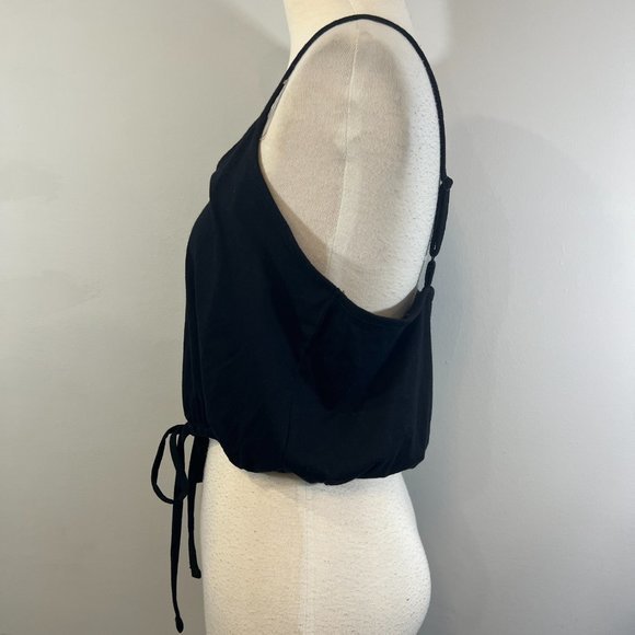 BP Black V Neck Spaghetti Strap Tie Waist‎ Crop Top (XS) - Picture 4 of 8